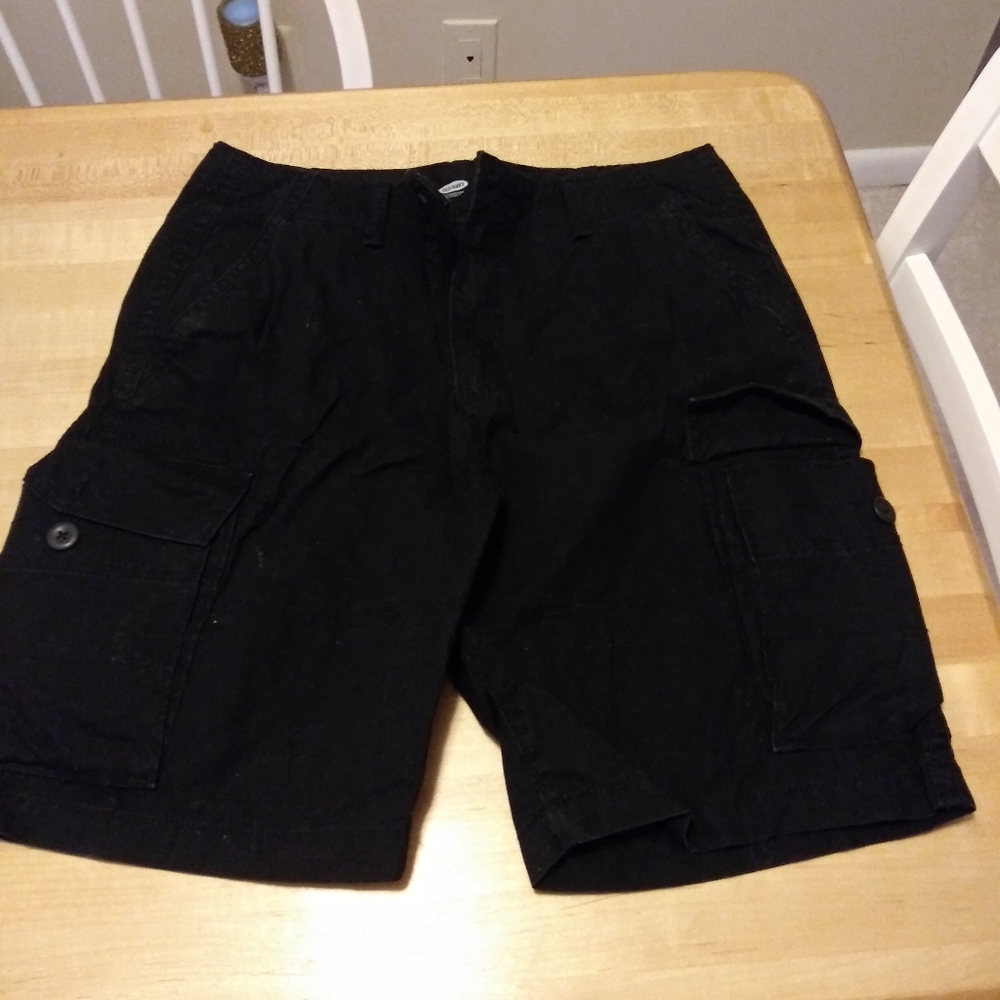 Men's Black Old Navy Cargo Shorts Sz 33